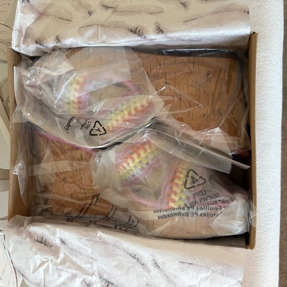 NIB (New In Box) Jessica Simpson Satela Cork Wedge Crochet Sandals - Size 11 - Picture 7 of 9